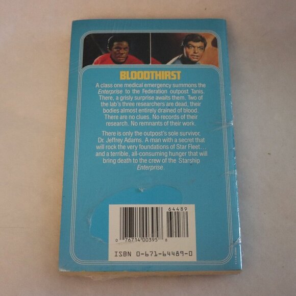 Bloodthirst (Star Trek, No 37) by J. M. Dillard, paperback, new in plastic - Picture 2 of 2